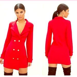 Pretty Little Thing - Sexy Chic Red Suit Dress Size US2/UK6/EUFR34/EUDE 32
